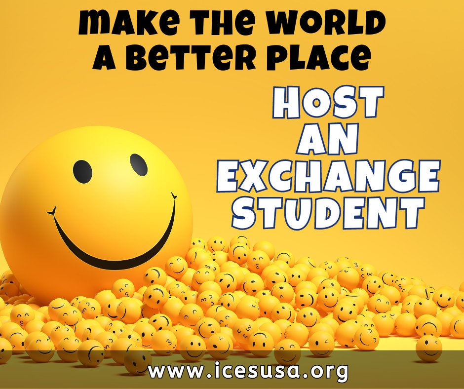 ICESUSAORG's tweet photo. What do YOU think is the best thing about hosting an exchange student?  Let us know in the comments below!  🙂😁😊 https://t.co/dtaiP3Rctk