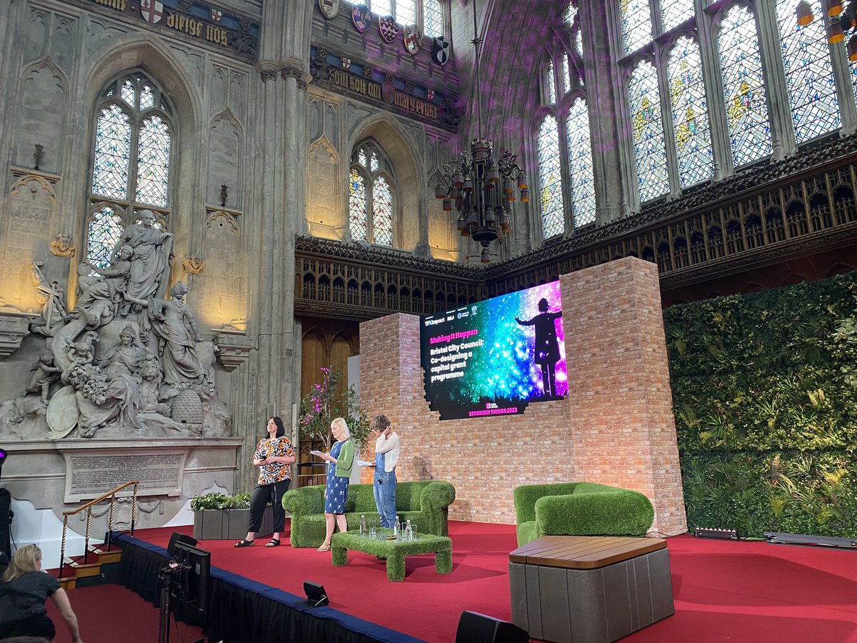 wearenewlocal's tweet photo. “There was a real intentional focus on equity”

@CllrEllieking &amp; Ellie Stevens from @BristolCouncil &amp; Stacy Yelland from @upourstreet share their work implementing a new capital grant programme fully co-designed with local people.

#MakingItHappen #StrongerThings https://t.co/ZMtKCyRxqa