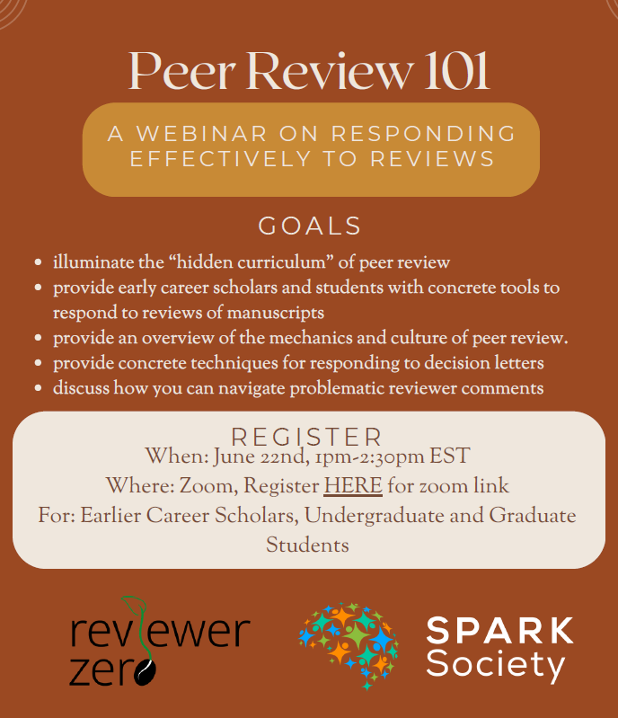 drnazliakay's tweet photo. @reviewerzero is hosting a webinar for students and ECRs on responding to manuscript reviews. Thank you @VaishaliRaval4 for sending it over!

link to register: https://t.co/cb6fmnpng8 https://t.co/n1HntLndid