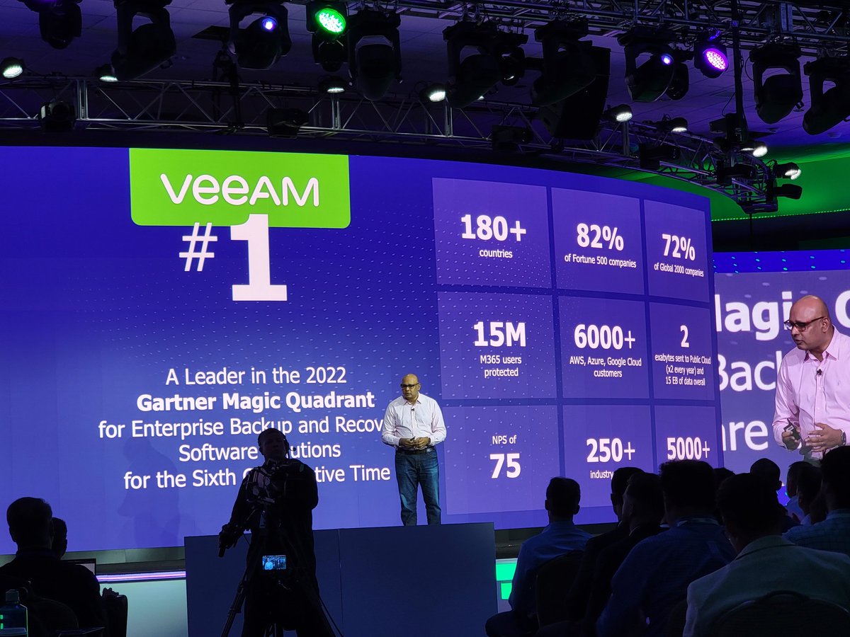 Veeam: RT @cchilderhose: @Veeam is #1 in the world. #VeeamON @VeeamVanguard #Veeam100