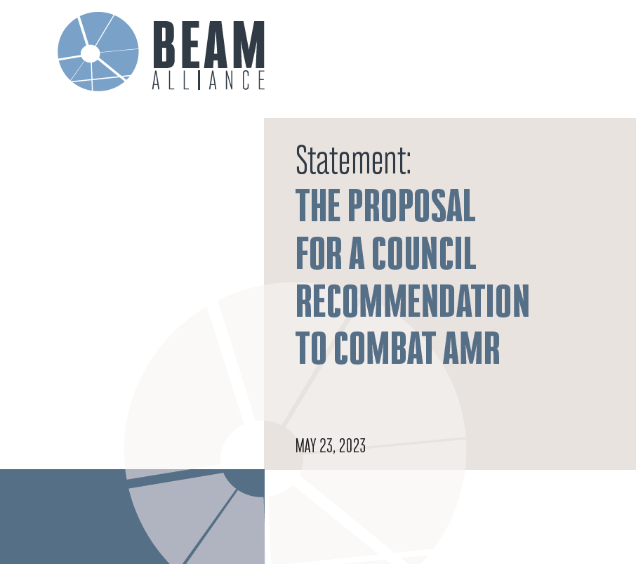 The BEAM Alliance welcomes the proposal for a Council Recommendation on stepping up EU actions to combat #AMR in a #OneHealthApproach. It's rather exhaustive, but there's more to be done to ensure access & reward innovation for #SMEs. Read our statement: bit.ly/20BA23