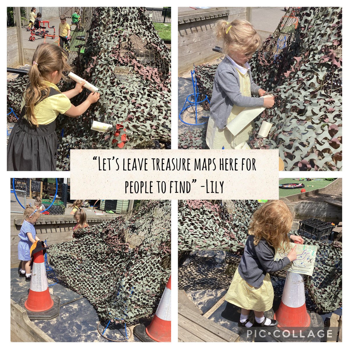 Another busy day in Nursery … #denbuilding #mapmaking #signmaking #workingtogether #eyfs #outdoorlearning