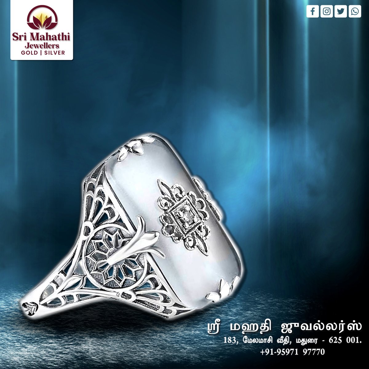 Sterling Silver 925 Camphor Crystal Ring For Women With Stone Vintage Design from the house of Sri Mahathi Jewellers

#silvervintagedesign #silvervintagering #silverringsforwomen #silvercrystalrings #latestsilverringcollections #SriMahathiJewellers #SriMahathiJewellersMadurai