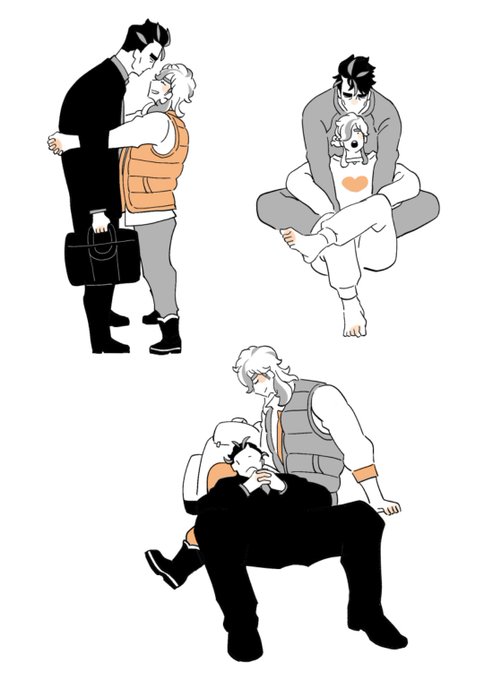 「aged down sitting on lap」 illustration images(Latest)