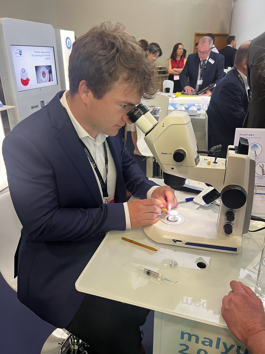 Intense concentration with the  <a href="/altomed/">Altomed Ltd.</a> Malyugen ring insertion #RCOphthCongress2023