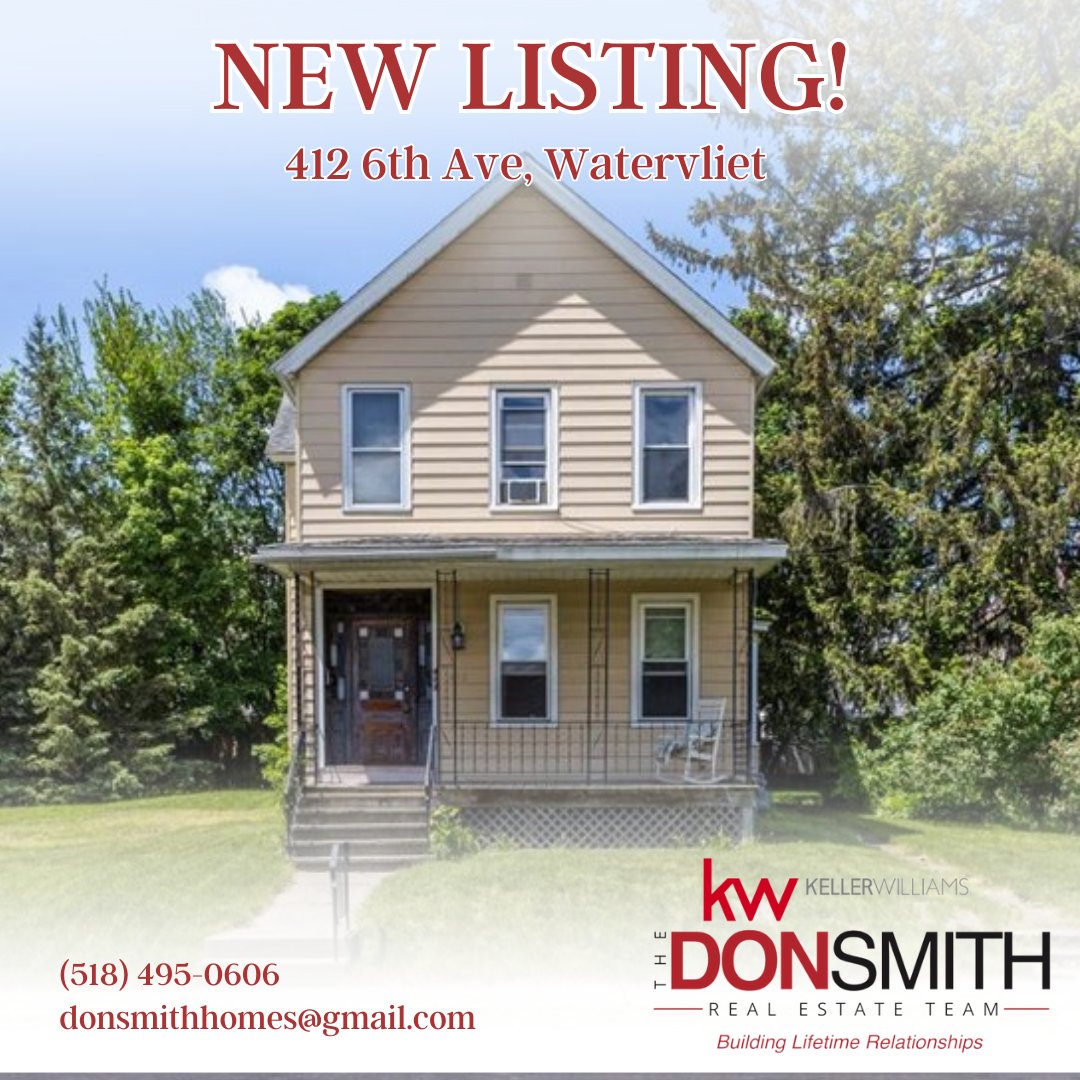 Owner occupy or investor:
Check out this 2 Family home in Watervliet's desired Port Schuyler neighborhood! 
#TheDonSmithRealEstateTeam
#SeeSoldSignsSooner
#KellerWilliams 
#KW
#BuildingLifetimeRelationships
#watervliet 
#2Family
#newlisting
#incomeproperty
#doublelot
#easyparking