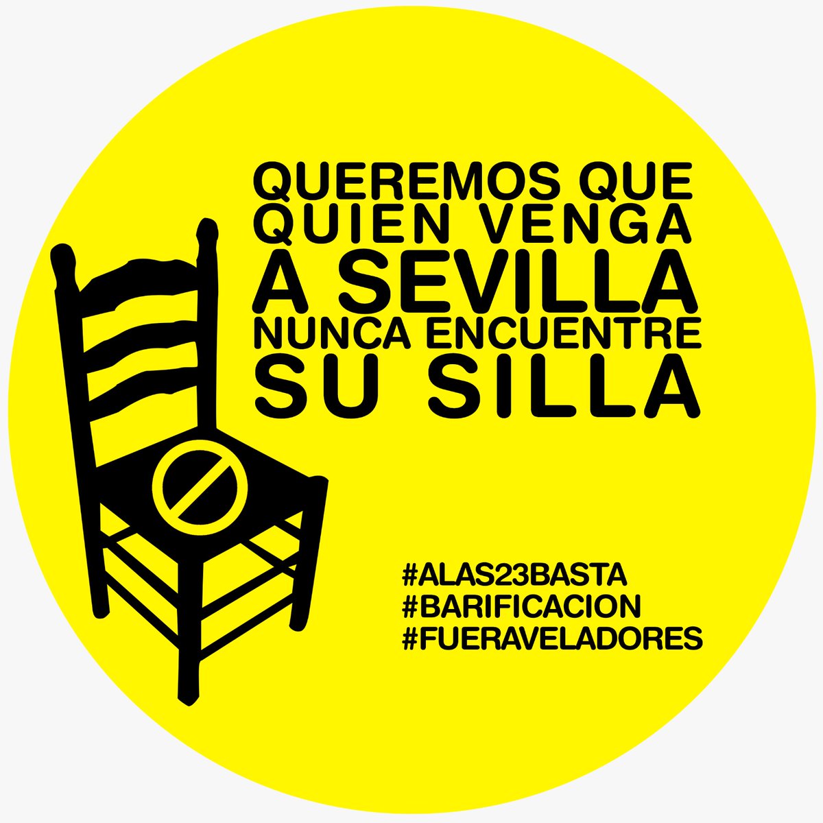 Gracias al lobby d @HosteleriaSev y a la permisividad d @Ayto_Sevilla @antoniomunozsev y @PoliciaSevilla toda #Sevilla es una terraza d bar. Peatonalizar no es #barificar Por el derecho al descanso #alas23basta @Aumesquet @jlsanzalcalde