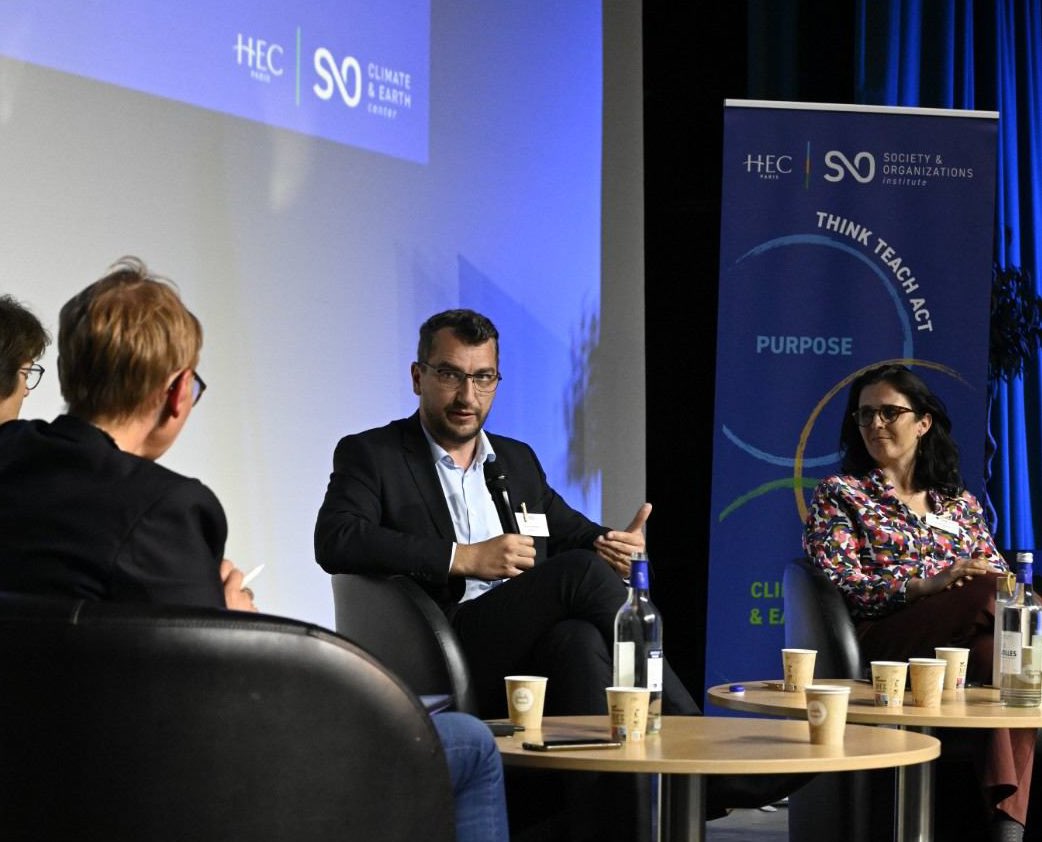 HECParisSnO's tweet photo. Focus on #netzero transformation challenges &amp; success stories Olivier Chevreau @Nexans_ , Marine Doquet-Chassaing @ACCENTA_AI &amp; Armelle Perrier @STEFGroup moderated by @LehmannOrtega #HECclimateDay highlighting the importance of recycling &amp; working with responsible suppliers https://t.co/YPjWuUZdAp