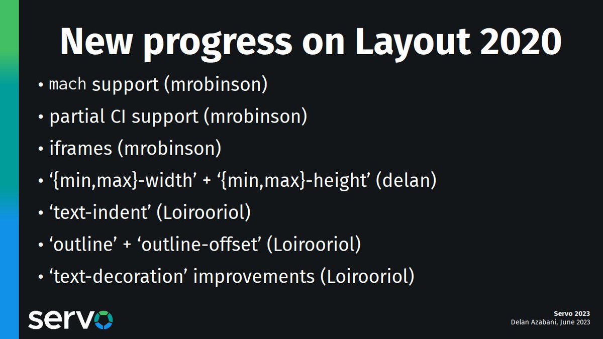 dazabani's tweet photo. i’m speaking about @ServoDev at the @webhackfest next month!

learn about the revival of the servo project, the battle of the two layout engines, the improvements that have landed so far, and our plans for 2023,

on 5 june at 13:45 utc: https://t.co/X62bLFMhLS for @igalia https://t.co/i1u5Cv3Hqv