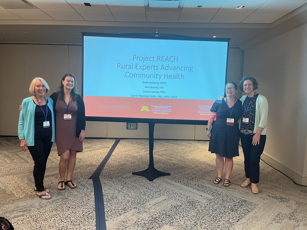 Last week we presented about Project REACH during the @ruralhealth annual conference! It was a wonderful opportunity to highlight @BusseyAnn's policy work in #rural Minnesota and share our model for increasing community-led advocacy and policy change in rural Minnesota! #NRHA23SD