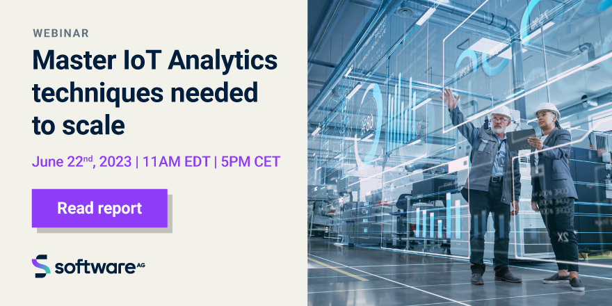 RT SoftwareAG "Imagine what you can do with a holistic real-time view of your #IoT data? Learn IoT Analytics techniques that contribute to successful and scalable IoT projects, including rule engines, event stream processing, data visualization, and … "