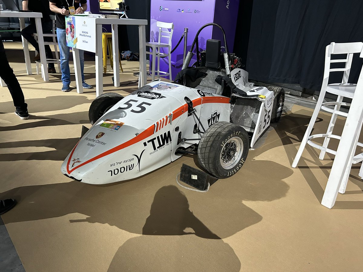 Nir_Kahn's tweet photo. EcoMotion as always lots of fascinating but not very photogenic future mobility tech companies so have some student work. Formula Student cars from Ben Gurion Uni and the Technion, and a solar car from Afeka Engineering College #EcoMotion https://t.co/NeXJaFZT67