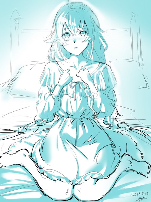 「ahoge on bed」 illustration images(Latest)