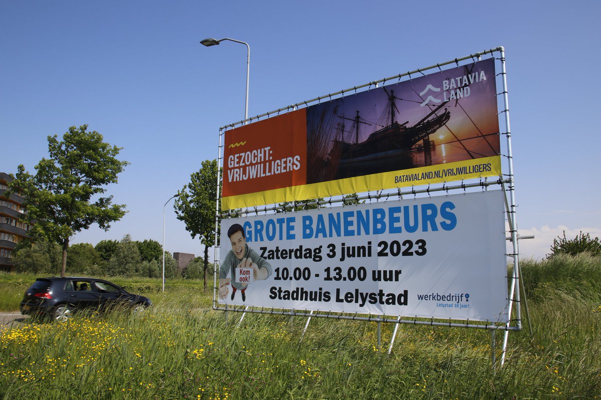 Op 3 juni een grote banenmarkt met een breed scala aan vacatures en een inspiratiemarkt in en rond het stadhuis v Lelystad. Kom, kijk, beleef en doe mee!