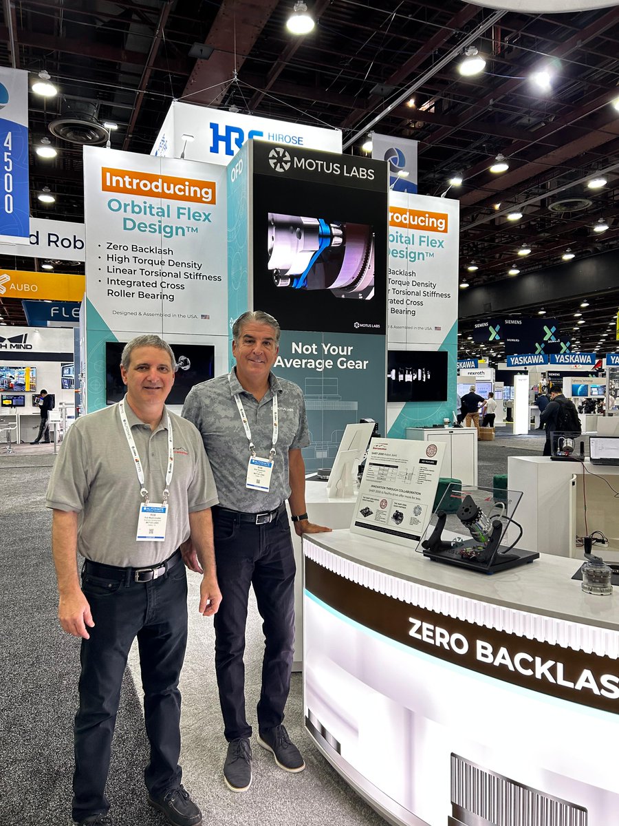 MotusLabs's tweet photo. Automate 2023 is off to a great start! 

Stop by Booth 4407 and say “hi” to our team; we’re excited to talk gears with you!
https://t.co/uwu23Wpqt8

@AutomateShow #motuslabs #automate #RoboWeek #automate2022 #roboticsgears #robotics #gearsolutions #roboticarms https://t.co/XymyEBK6K3