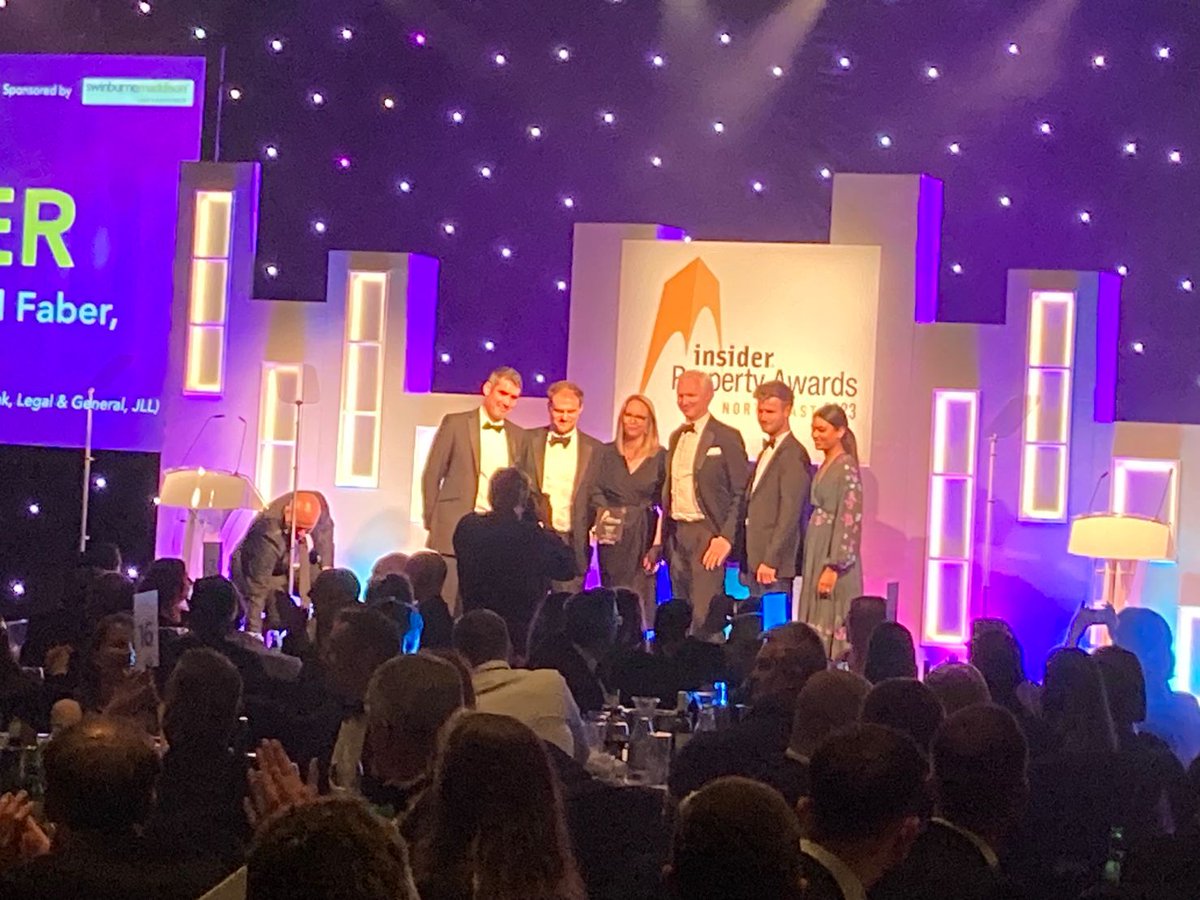 Good news! We’re delighted to have been awarded Property Deal of the Year for bringing RSA to Riverside Sunderland.

Our partnership with Legal &amp; General and Sunderland City Council is flying out of the ground now and it is great to see the recognition in winning this award.