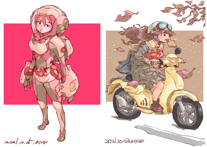 あまりカラーイラストを投稿できていないので、最近フォローして頂いたフォロワーさん達に紹介したい作品をアップさせて頂きます ホント最近カラーイラスト描いてない。。。