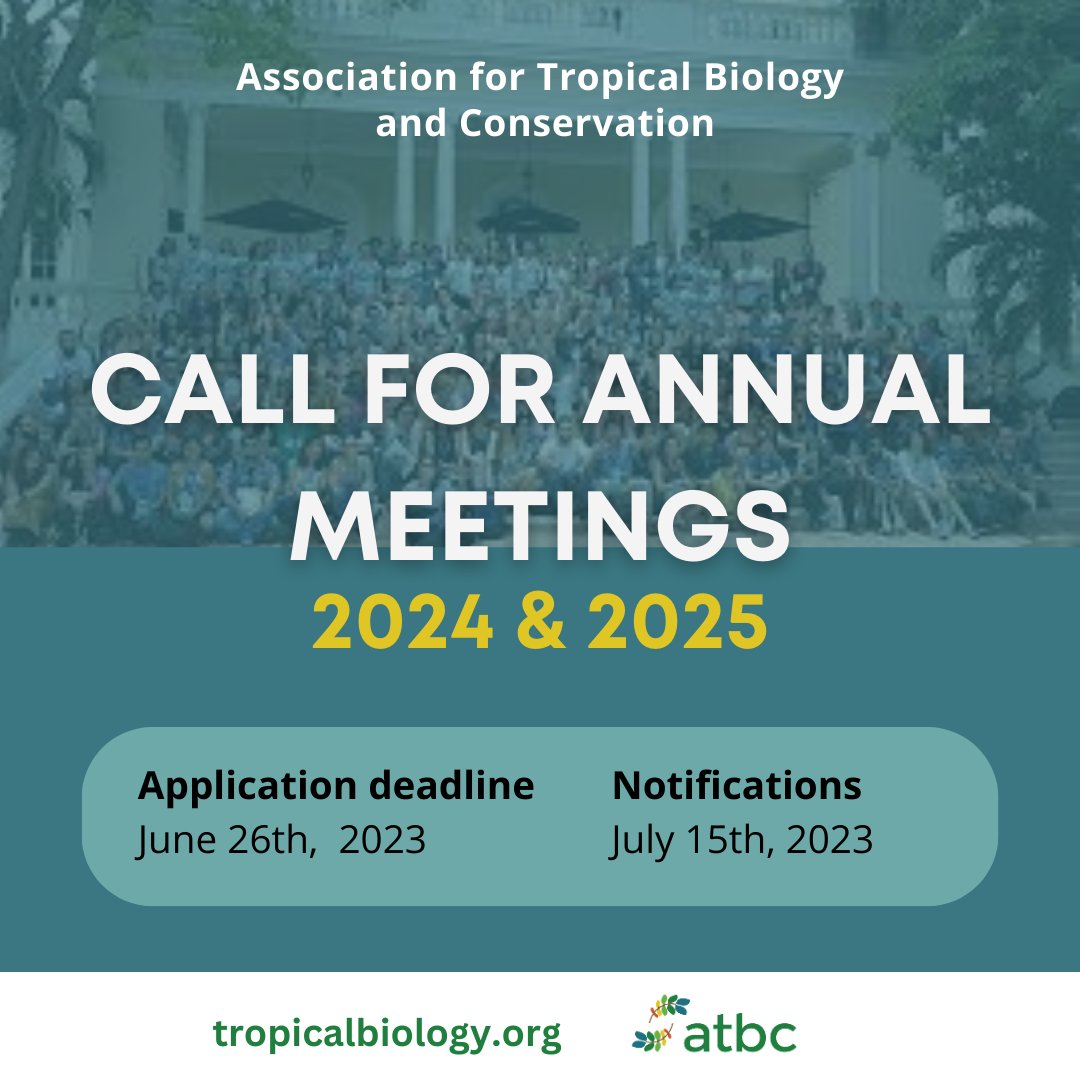 📢 Attention! #ATBC invites members, institutions, and organizations worldwide to submit proposals for our upcoming conferences in 2024 or 2025 Check out the Proposal Guidelines at conta.cc/3MPJTUn Application deadline: June 26th, 2023 Notifications: July 15th, 2023
