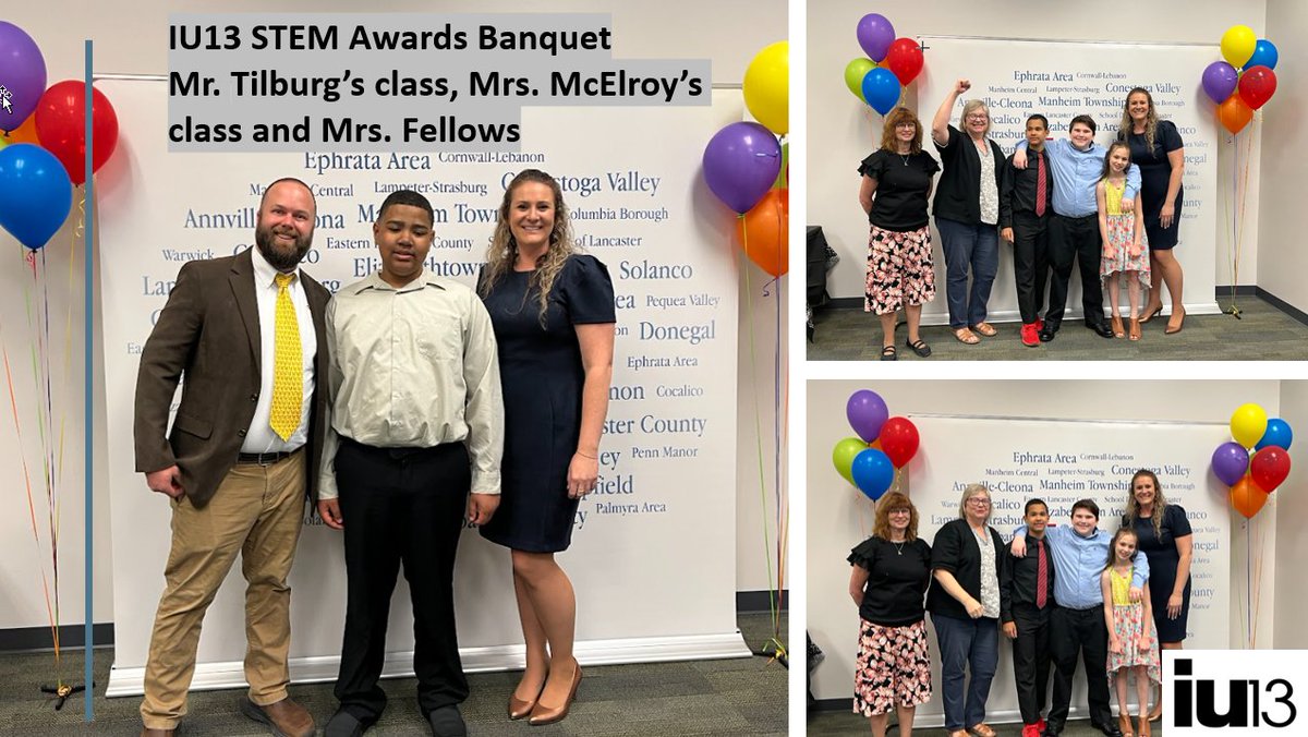 Congratulations to Mr. Tilburg and class, and Mrs. McElroy and class for being recognized at the IU13 STEM banquet last week for their success with this year STEM competitions for ITEEA, PennDot Innovators Challenge and Governor's STEM Competition.