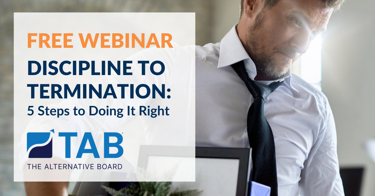Terminating an employee can be one of the most difficult and stressful situations a business owner or manager faces.  

#tabaustin #z3pd #employeeretention

thealternativeboard.com/webinar/boss-d…