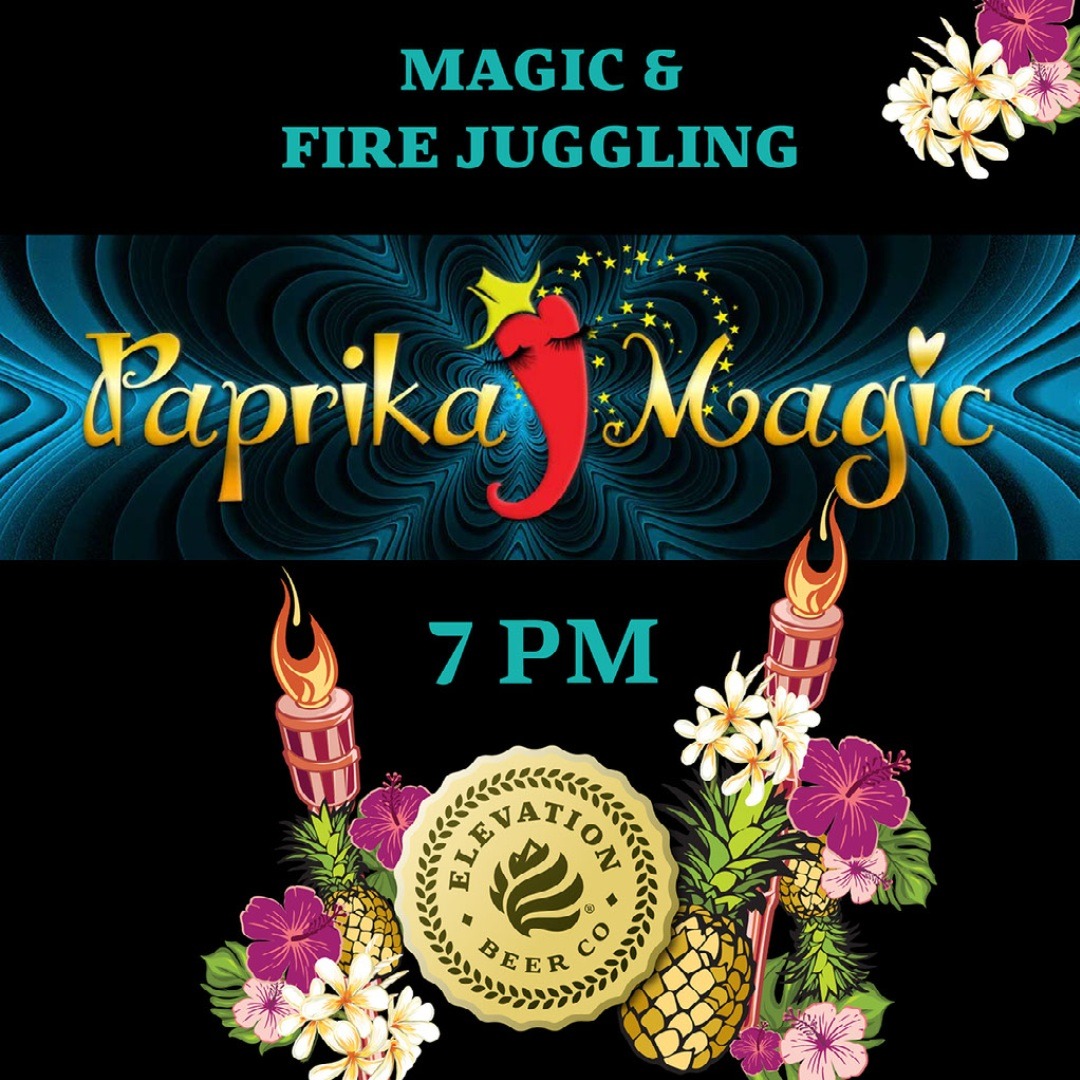 Watch some far-out magic and fire juggling by the award winning @paprikas_adventures starting at 7pm!
