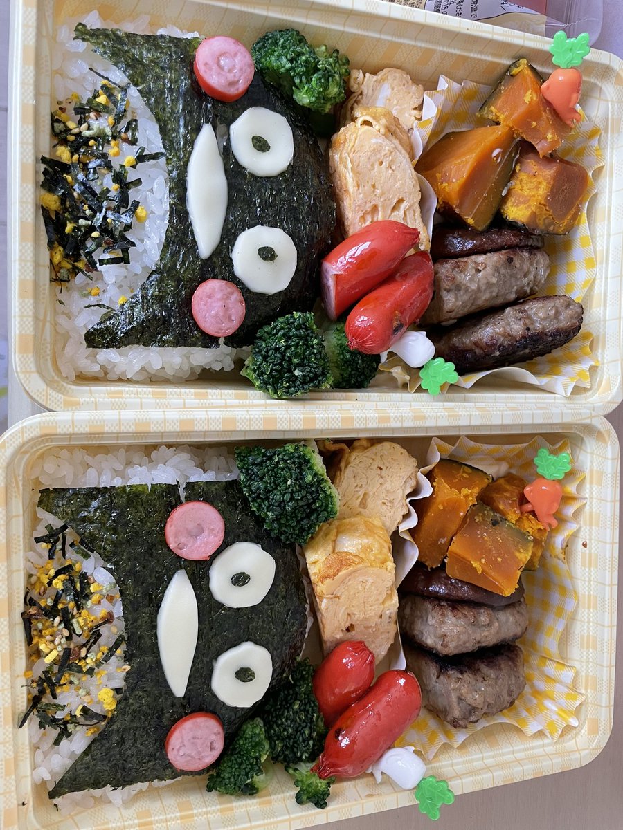 なんかのキャラクターになれと願いを込めて作ったキャラ弁。