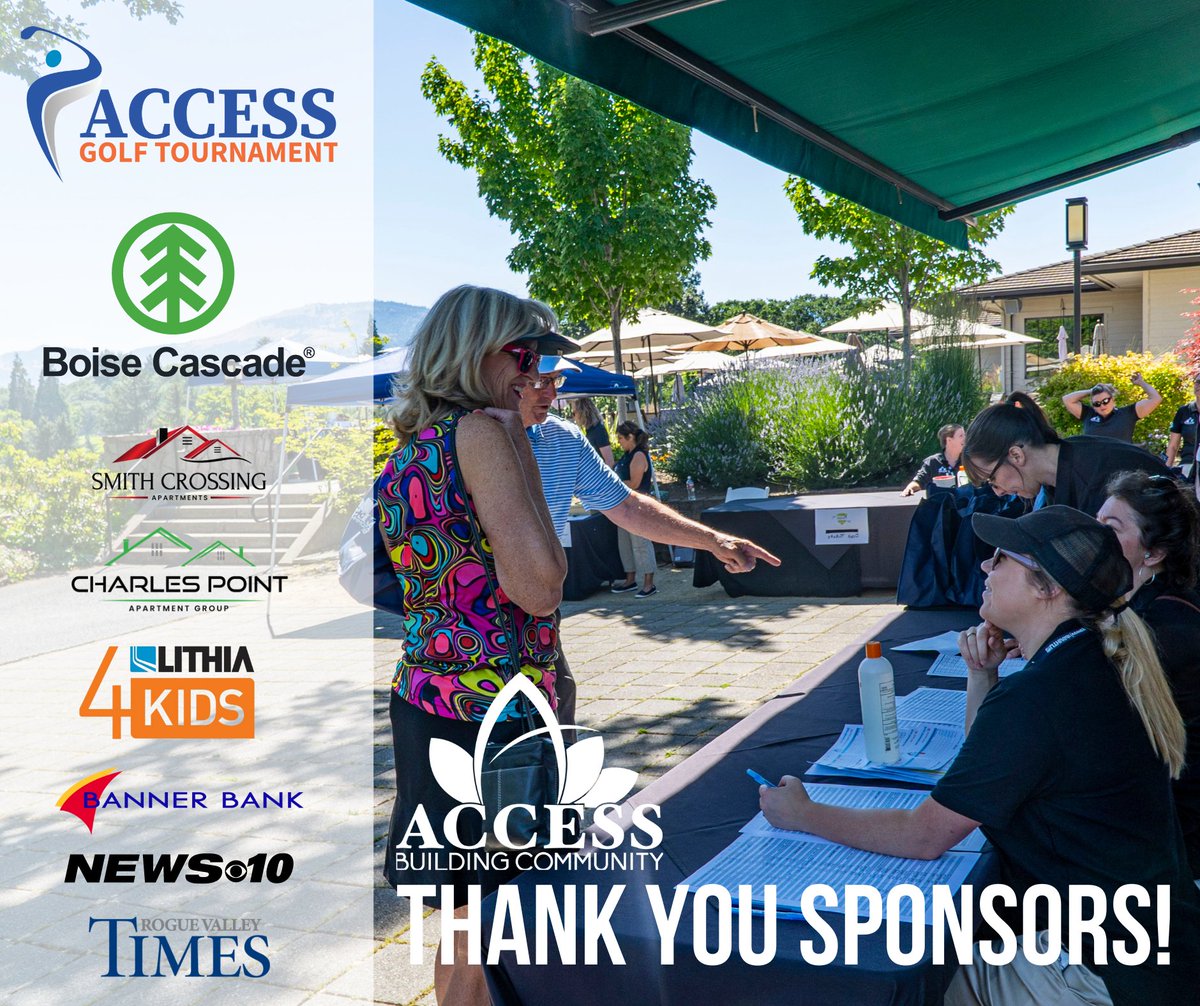 AccessHelps's tweet image. The 19th Annual ACCESS Golf Tournament raises funds and awareness to help support the ACCESS mission to provide food, warmth, and shelter to promote stability for vulnerable populations.
Thank you to the sponsors who make this event possible!