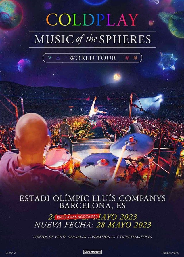 _5fran's tweet photo. Vendo "Vendo entrada Coldplay 28 Mayo Barcelona" en #wallapop https://t.co/5QGF7J3SEB https://t.co/ySBsPngJFI