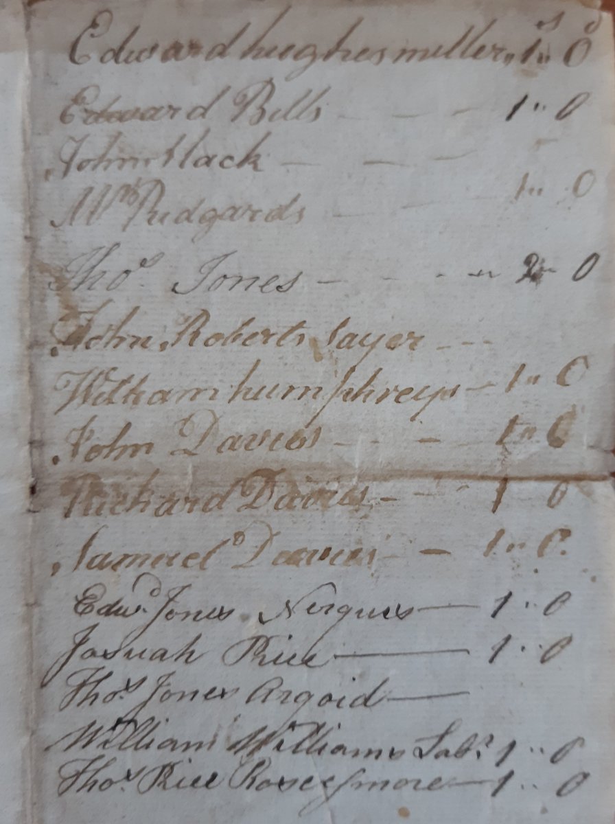 #EYALocal  - In 1796, Peter Jones of Mold, weaver, sought the support of his local community when two pieces of linen were stolen from his workshop. A list of the kind local people of Mold, who helped a neighbour in need, is held at NEWA, Hawarden.  newa.wales/collections/ge…