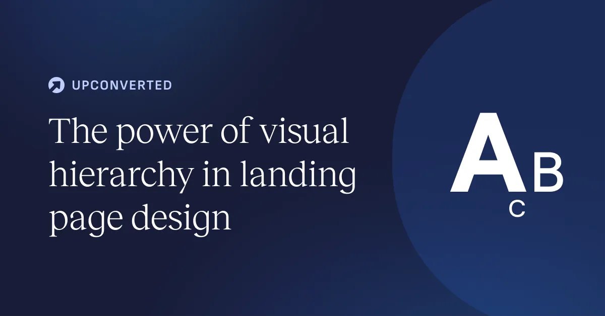 upconverted's tweet image. 👁️🗨️ Ever wondered why some websites just seem easier to use and more engaging? The secret's in the visual hierarchy! It's a game-changer in landing page design, guiding visitors' attention, improving readability, and boosting conversions. #VisualHierarchy #LandingPageDesign