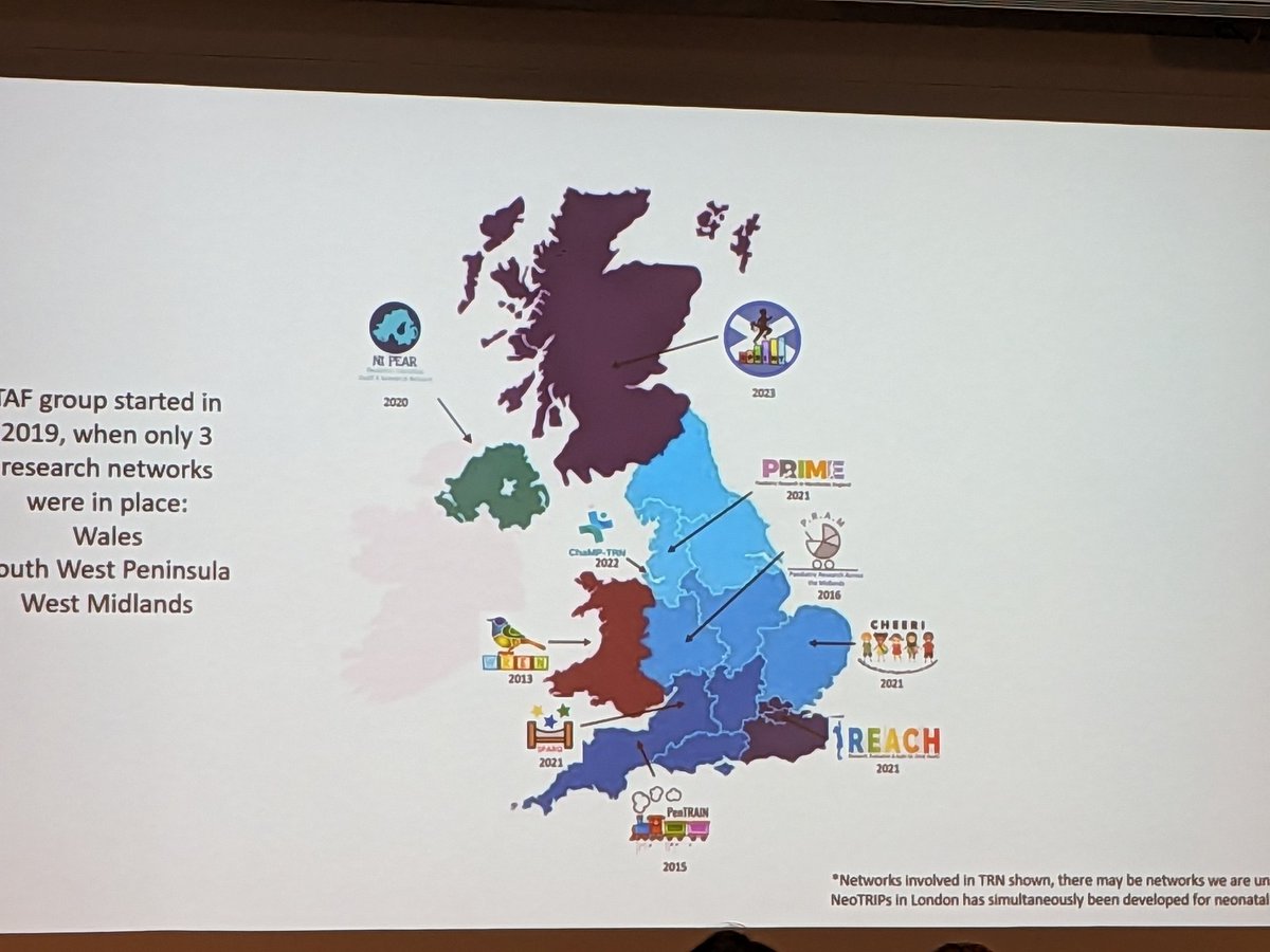 Great to see how many paediatric trainee #research networks there are around the UK! @paedsdr @SPRINT_paeds #RCPCH23