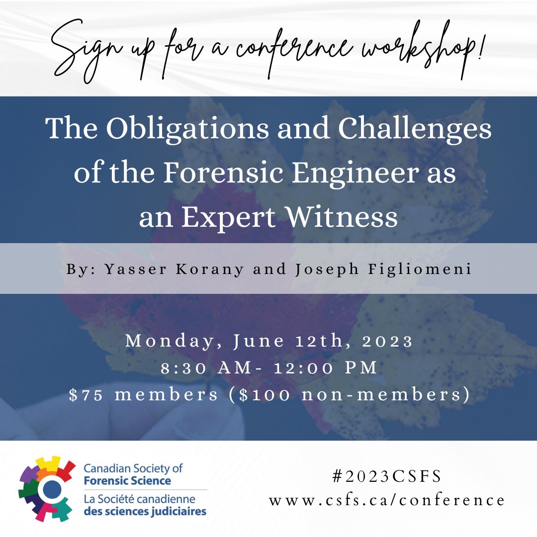 csfs1953's tweet photo. Introduisons notre 5ème #2023CSFS atelier! Yasser Korany et Joseph Figliomeni discuteront du processus de litige civil, de l’introduction d’une demande au procès et à l’appel, ainsi que des alternatives à ce mode très formel de résolution des litiges. Inscrivez-vous aujourd'hui! https://t.co/oEGhUQNUo6