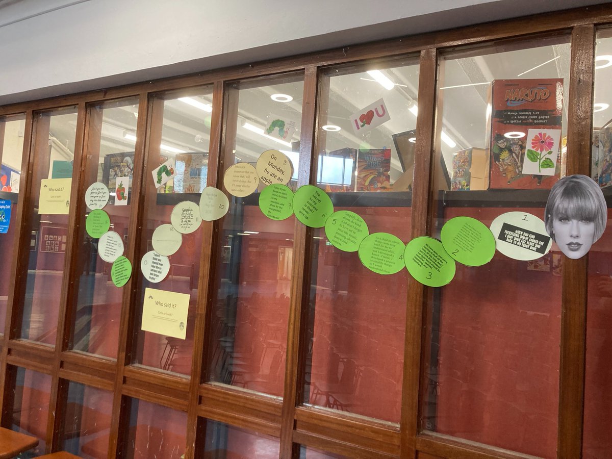 StNiniansLib's tweet photo. Why not take part in our new library competition - Carle or Swift? Follow the Hungry Swiftapiller quotes and work who who said what and you could win a prize! #nogoogling https://t.co/8KXdhSAUjp