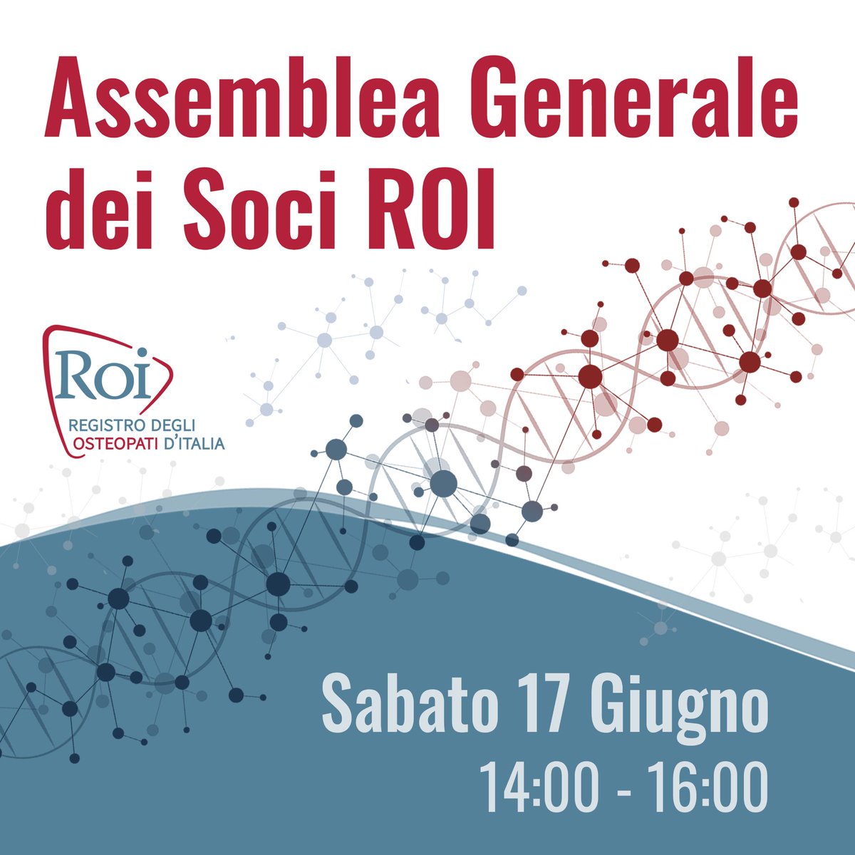 L’Assemblea Generale dei #SociROI si terrà sabato 17 giugno nel corso del #CongressoROI2023 per agevolare chi è già presente al Congresso e quanti decideranno di raggiungere Verona in giornata.
Vi aspettiamo numerosi a uno degli eventi più importanti della nostra vita associativa