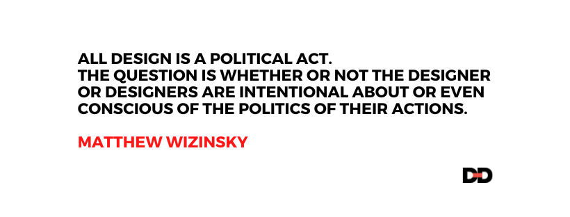 Matthew Wizinsky encourages designers to recognize their power in shaping political economies, challenges the binary thinking around capitalism, and highlights the importance of design. Designers are called to be aware, creative, and intentional in their practice.