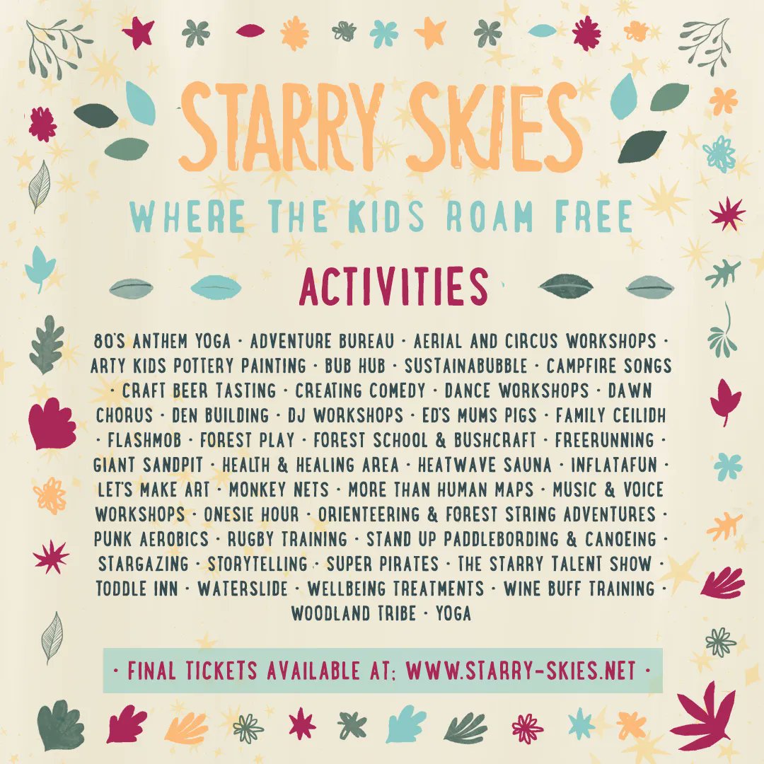 We've got activites coming out our ears, with something for campers of all ages to enjoy! And what's more, 99% of programming is included in your ticket cost - so you don't have to break the bank to get stuck in 🤩

Dive into the full programme here: buff.ly/2pHzrCN