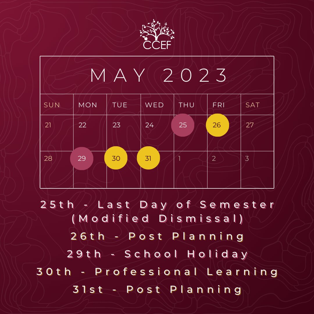 CCEdFoundation's tweet photo. Who's ready for Summer Break?! 😎 Here's a reminder of the end-of-year schedule for our #CCSDFam!

#donate #nonprofit #charity #cherokeecounty #educationmatters #community #fundraising #CCSD #ccsdfam #BacktoSchool #Woodstockga #Cantonga #Cherokeega  #schoolsout https://t.co/BjheoTH3OE