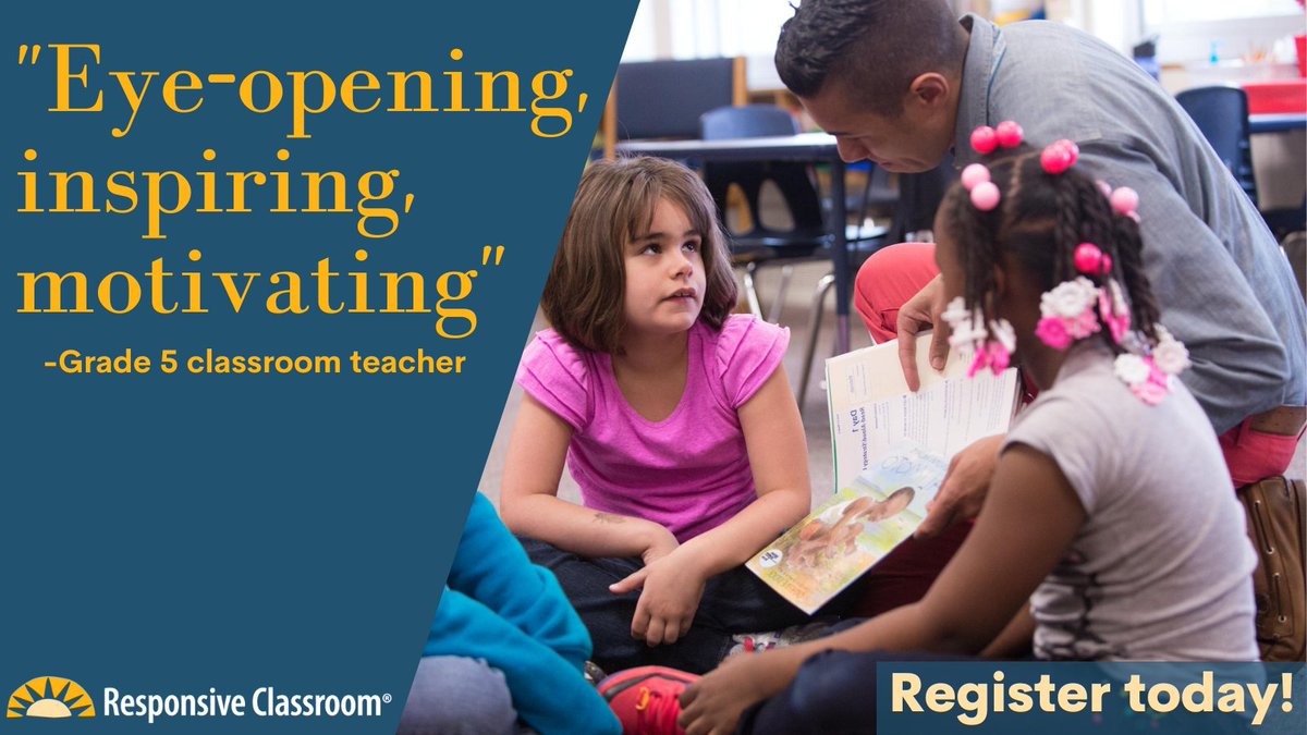 Have you and your staff signed up for @responsiveclass’s four-day courses yet? The seats are going fast, so don’t miss out! bit.ly/40f5vhq