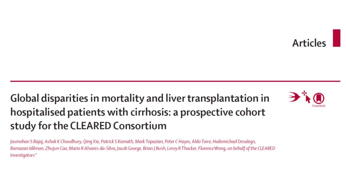 JasmohanBajaj's tweet photo. Studying #cirrhosis disparities, a lot needs to be done to improve access, but
🙏#CLEARED consortium 90 ctrs, 25 countries &amp;growing in 6 continents!
🙏@LancetGastroHep https://t.co/eT0xx6gDcm
🙏@LaurenNephewMD for an incredible commentary
✅Together we need to make things better! https://t.co/WFfFIFXcZ0