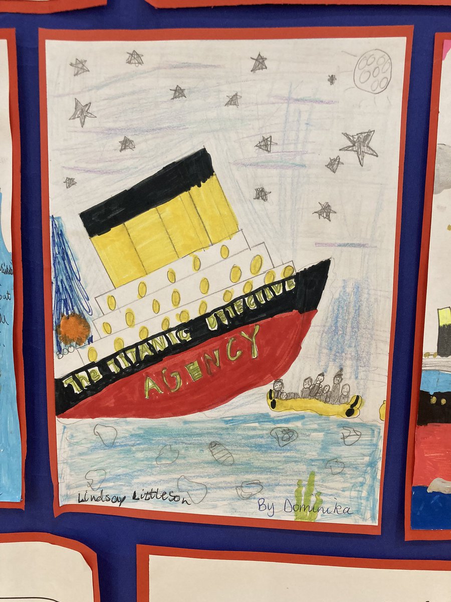 ljlittleson's tweet photo. Fabulous to meet pupils this afternoon from @GrangePrimSch @DeanburnPS @stmarysboness @BlacknessP @Kinneil_PS @BonessPublic!. Thank you again for having me @BAEnglish6. #juniorred Look at these lovely #Titanic book covers @cranachanbooks! https://t.co/EU6czSIQFb