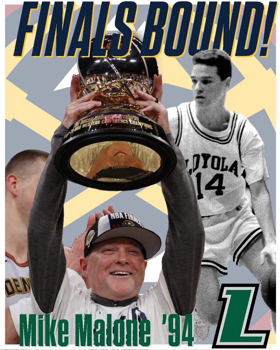 Finals Bound!

<a href="/LoyolaHounds/">Loyola Greyhounds</a> alumnus Mike Malone '94 is headed to the <a href="/NBA/">NBA</a> Finals for the 1st time as a head coach after leading the <a href="/nuggets/">Denver Nuggets</a> to the Western Conference title with a 4-game sweep of the Lakers!

loyo.la/3OAfZER

#gohounds | <a href="/LoyolaMDAlumni/">Loyola Alumni</a> | <a href="/PatriotLeague/">Patriot League</a>