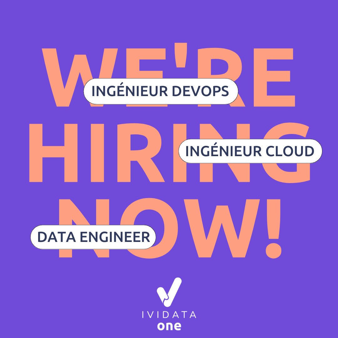 Vous souhaitez réaliser des missions riches et variées au sein d'une équipe dynamique et bienveillante? Envoyez nous votre #CV 

#Data #ingenieur #cloud #devops