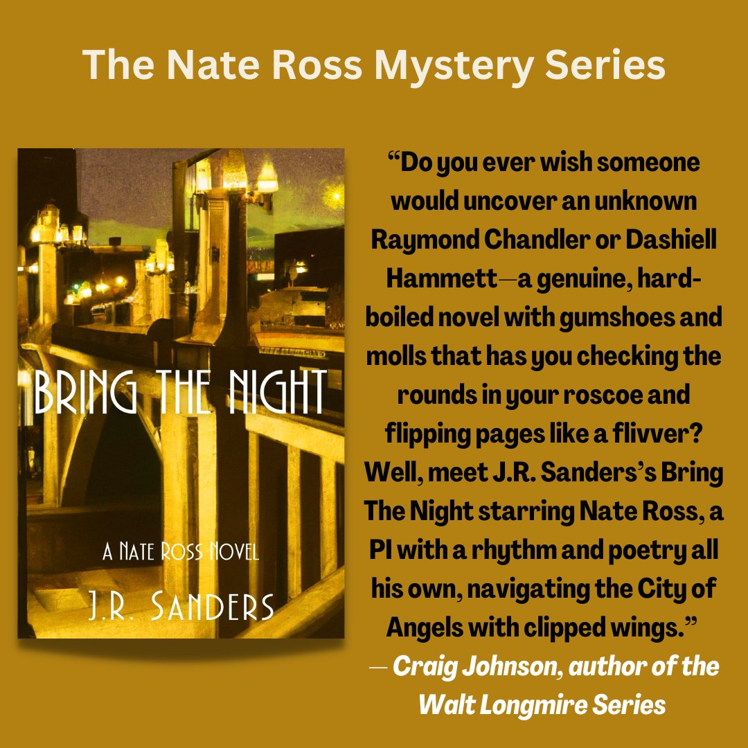 New Release: BRING THE NIGHT by J.R. Sanders - mailchi.mp/5ecedf5d536b/l… A Nate Ross Novel #newrelease #mystery #writingcommunity #amreading