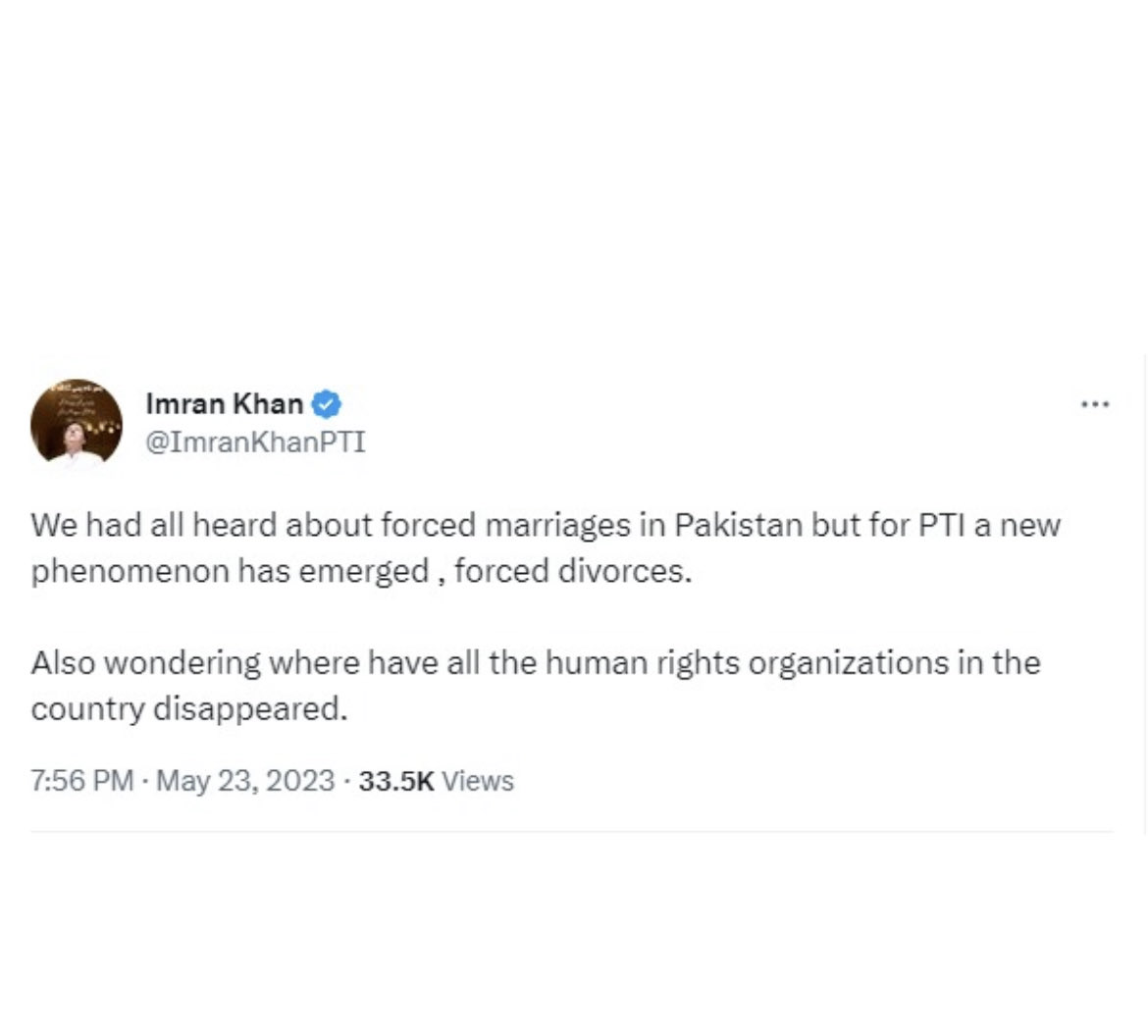 This is experience talking—an old beneficiary of forced marriages, contrived divorces, elopement and hurried matrimonies effected by Maulanas Bajwa and Faiz.These 4 pillars on which Imran’s politics stood hv collapsed around his ears. Makes sense if he finds it all bewildering.