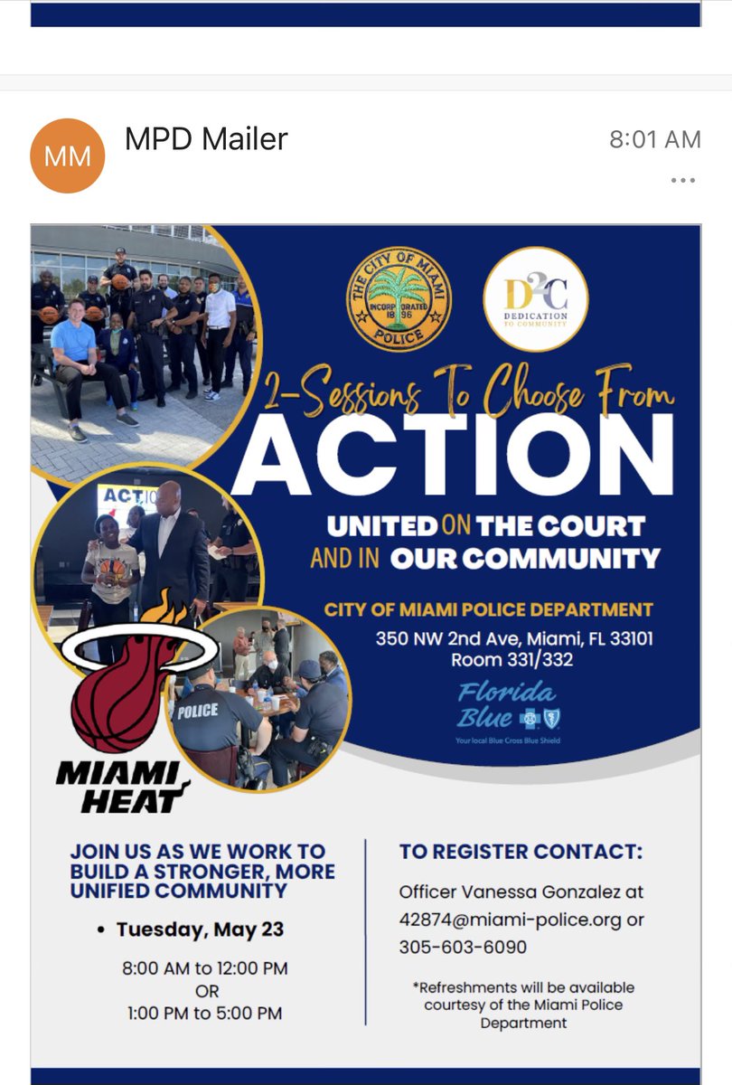 CPSRosaF's tweet image. .@MiamiPD hosting @Dedication2Comm along with @BBBSMiami &amp;amp; students from Law enforcement Memorial high School, sharing knowledge among each other @AlbertGuerraMPD