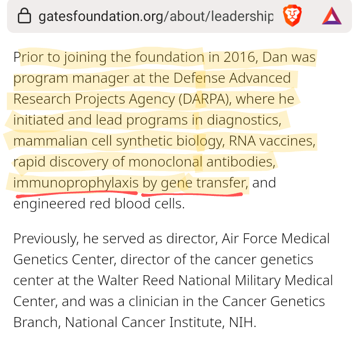 Just A Reminder: DARPA, Moderna, mRNA, and the B&amp;M Gates Foundation, including "immunoprophylaxis" by gene transfer?? I wonder how that is achieved.......ask 'Dan' below. From 2015 🤔👇
<a href="/Jikkyleaks/">Jikkyleaks 🐭</a> <a href="/carl_jurassic/">Jurassic Carl 🦖🐭</a> <a href="/Doctor_I_am_The/">Richard M Fleming, PhD, MD, JD</a>
gatesfoundation.org/about/leadersh…
mrna-conference.com/archive/confer…