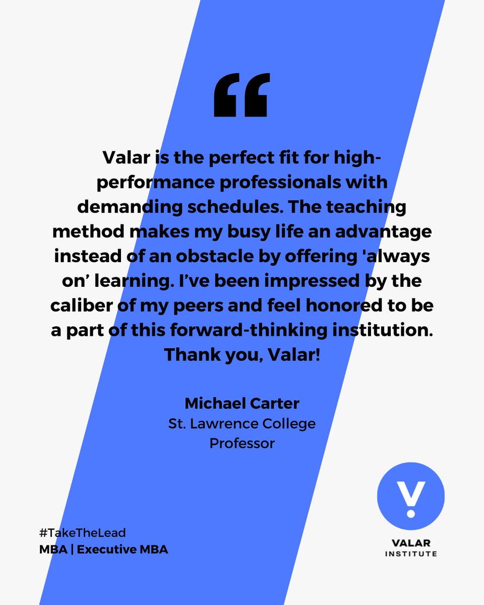 #TakeTheLead 🥇
✅ Meet Valar Learner and St. Lawrence College, Professor, Michael Carter

📍 Location: ON, CA

🎓 Undergraduate School:
Queen's University; Ph.D., Geography
University of Toronto; M.A., Geography

#Strategy #Leadership #BusinessSchool #mba #emba #executivemba