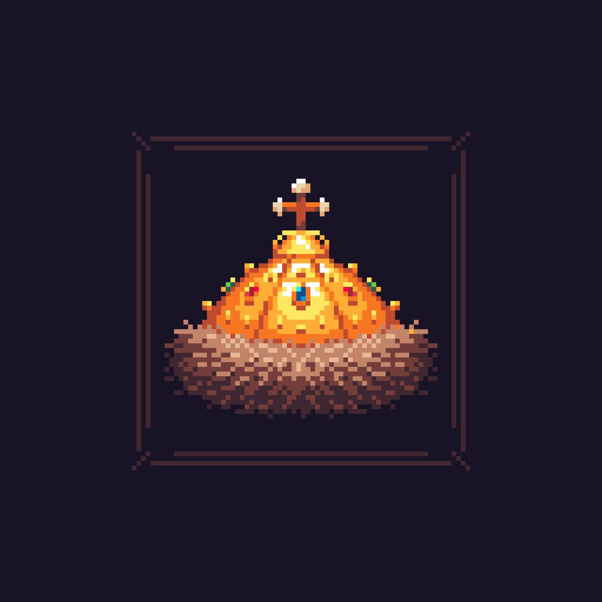 being late again but still.. here is a gold-plated Monomakh hat for #plating #pixel_dailies @Pixel_Dailies