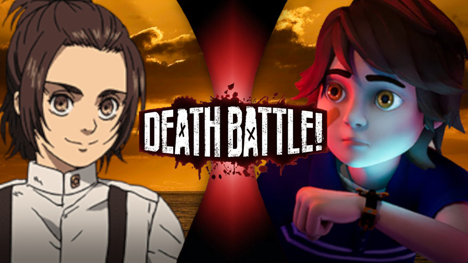 First Time using GIMP for thumbnails. Usually using photoshop but anw, here it is a Gabi Braun vs Gregory (AOT vs FNAF) GIMP Thumbnail