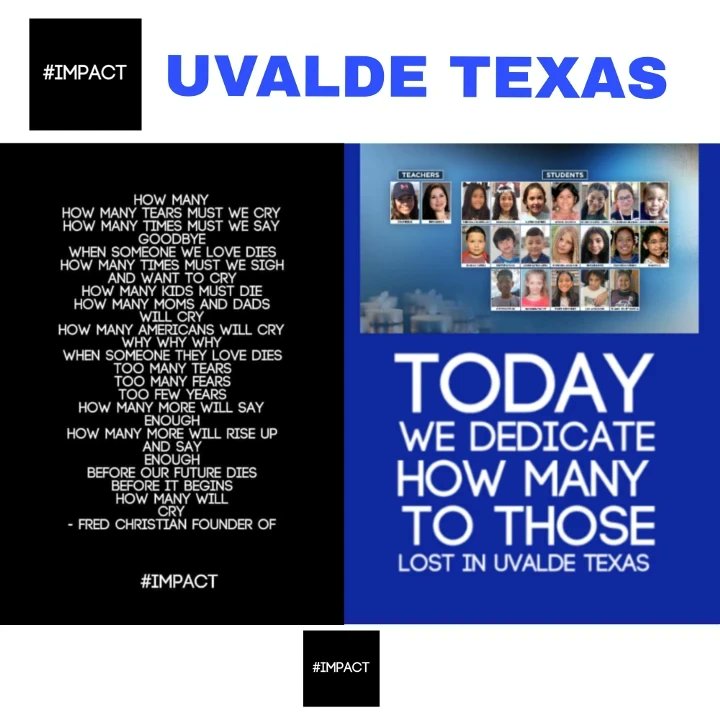 Tomorrow Will Be Sadly The One Year Anniversary of #uvaldeshooting #uvaldetexas #Uvalde #texas 
We Sadly Dedicate How Many To The Victims and Familes of This Awful #GunViolence Incident ....   
#gunviolenceawareness #gunviolenceprevention #gunviolenceneedstostop 
#Impact